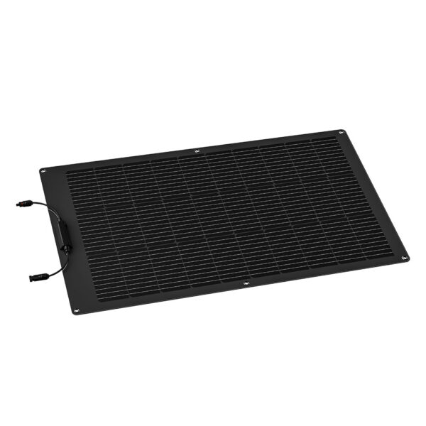 Solar Panel flexibel liegend, schwarz, 100W.