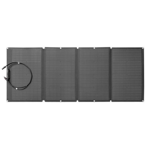 Solar Panel 160W, portabel, schwarz, Frontansicht