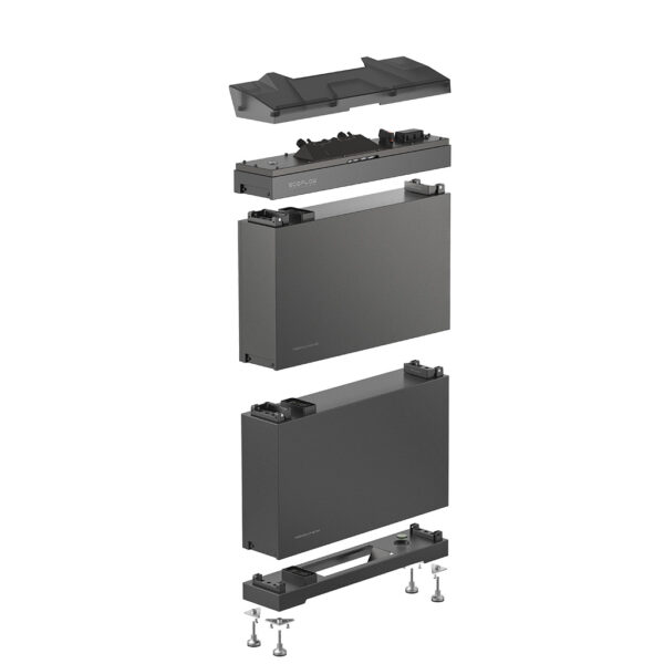 PowerOcean Battery Kit 10kWh Schaubild zeigt Einzelteile des Kits.