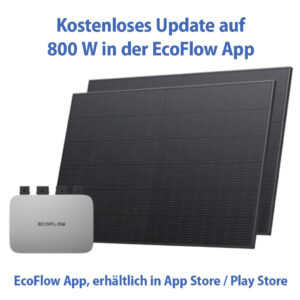 Set aus 2 Solarpanels schwarz, starr und Powerstream.