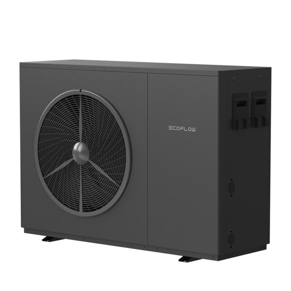 PowerHeat 9kW schwarze Luftwasser-Waermepumpe.