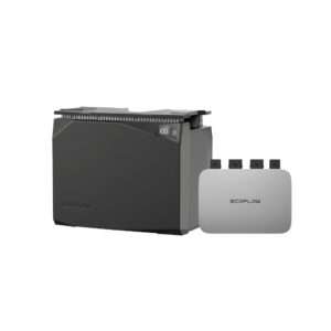 2kWh LFP Batterie mit Powerstream 600W, zwei mal Kabel rund gelegt im Set.