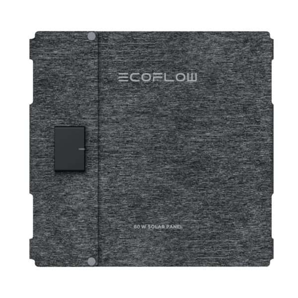 das portable 45W Solarpanel von EcoFlow zusammengefaltet vor weißem Hintergrund