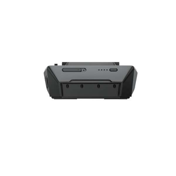 Ansiht von vorne auf den Wave 3 Zusatzakku, auf die LEDs die den Ladezustand anzeigen und eine Abdeckung unter der sich eine USB Buchse befindet